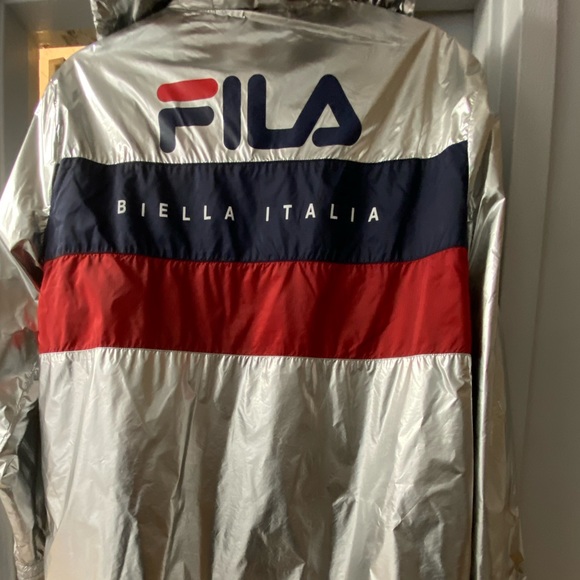 Fila Italia Silver Longline Track Jacket - Picture 3 of 3